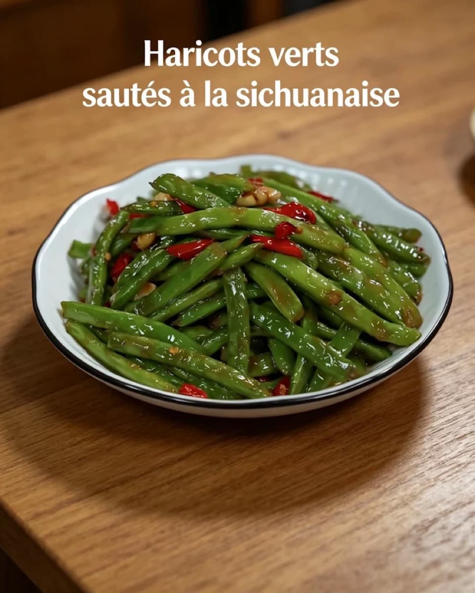 Haricots verts frits au porc haché — 干煸四季豆