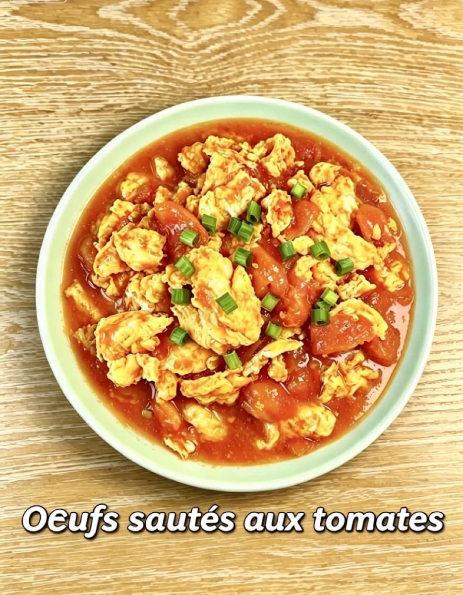 Œufs sautés aux tomates — 西红柿炒鸡蛋